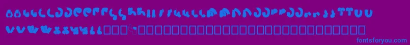 SemiShaft Font – Blue Fonts on Purple Background