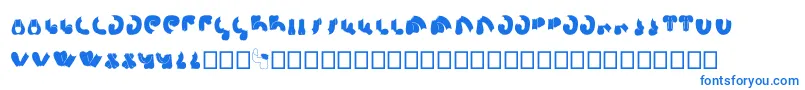 Шрифт SemiShaft – синие шрифты на белом фоне