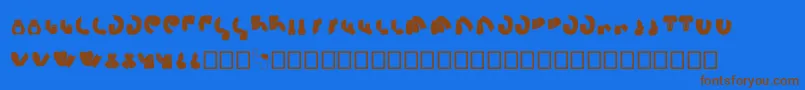 Шрифт SemiShaft – коричневые шрифты на синем фоне