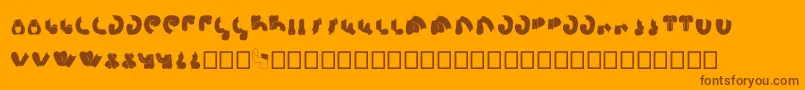 SemiShaft Font – Brown Fonts on Orange Background