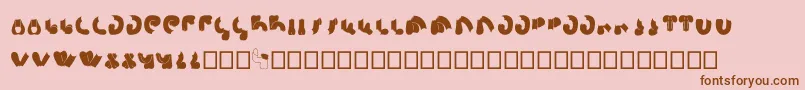 SemiShaft-fontti – ruskeat fontit vaaleanpunaisella taustalla