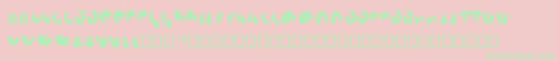 SemiShaft Font – Green Fonts on Pink Background