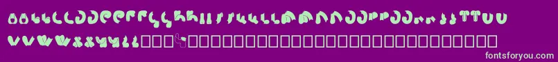 SemiShaft-fontti – vihreät fontit violetilla taustalla