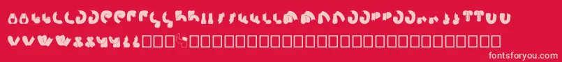 SemiShaft Font – Pink Fonts on Red Background