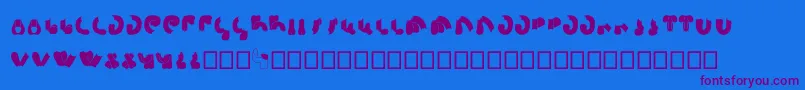 SemiShaft Font – Purple Fonts on Blue Background