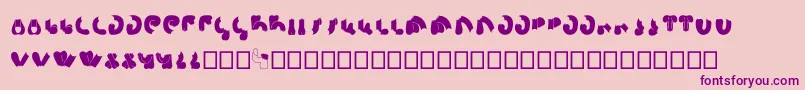 フォントSemiShaft – ピンクの背景に紫のフォント