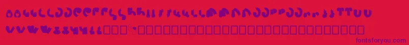 SemiShaft Font – Purple Fonts on Red Background