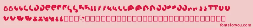 SemiShaft Font – Red Fonts on Pink Background
