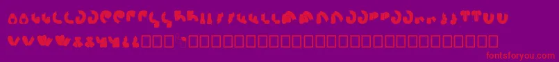SemiShaft Font – Red Fonts on Purple Background