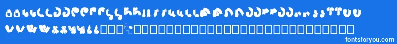 フォントSemiShaft – 青い背景に白い文字