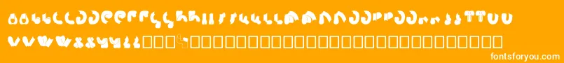 フォントSemiShaft – オレンジの背景に白い文字