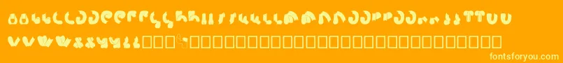 SemiShaft Font – Yellow Fonts on Orange Background