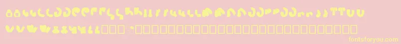 SemiShaft Font – Yellow Fonts on Pink Background