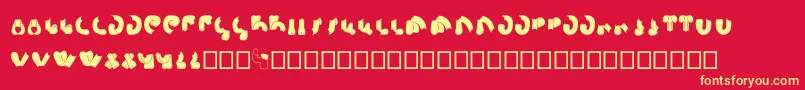 SemiShaft Font – Yellow Fonts on Red Background