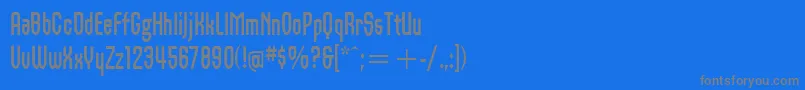 フォントOrbonItcBold – 青い背景に灰色の文字