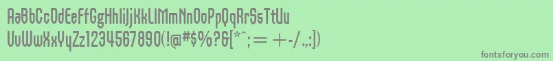 フォントOrbonItcBold – 緑の背景に灰色の文字