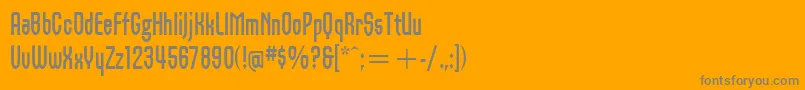 フォントOrbonItcBold – オレンジの背景に灰色の文字