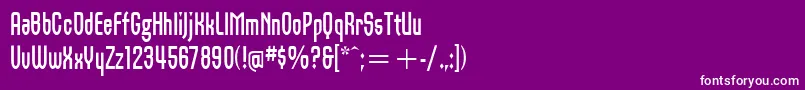 フォントOrbonItcBold – 紫の背景に白い文字