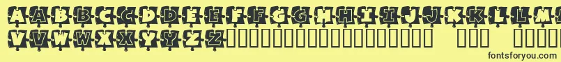 MissingPiece Font – Black Fonts on Yellow Background