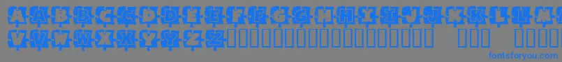 MissingPiece Font – Blue Fonts on Gray Background