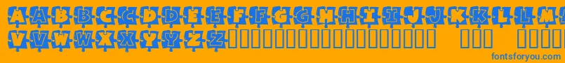 Lisätietoja MissingPiece-fontista MissingPiece-fontti – siniset fontit oranssilla taustalla