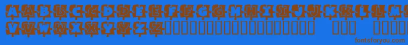 MissingPiece Font – Brown Fonts on Blue Background