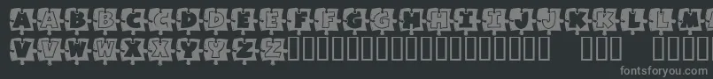 MissingPiece Font – Gray Fonts on Black Background