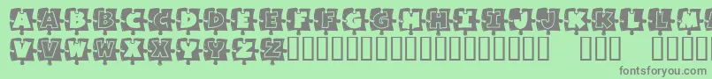 MissingPiece Font – Gray Fonts on Green Background