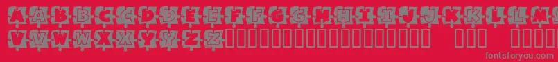 MissingPiece Font – Gray Fonts on Red Background