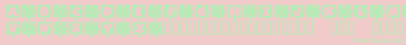 MissingPiece Font – Green Fonts on Pink Background