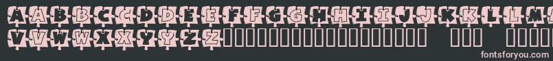 MissingPiece Font – Pink Fonts on Black Background