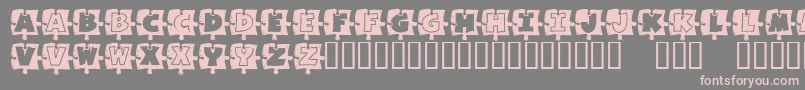MissingPiece Font – Pink Fonts on Gray Background