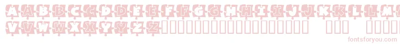 MissingPiece Font – Pink Fonts on White Background