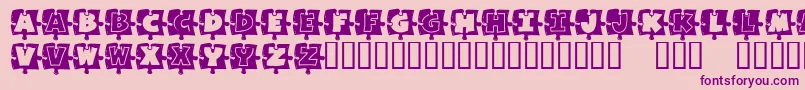 MissingPiece Font – Purple Fonts on Pink Background