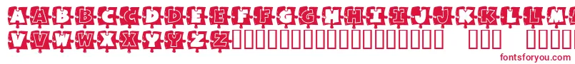 フォントMissingPiece – 赤い文字