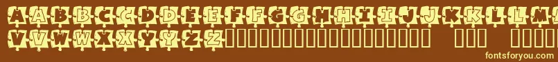 MissingPiece Font – Yellow Fonts on Brown Background