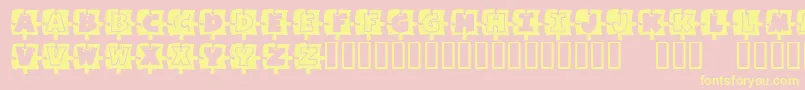 MissingPiece Font – Yellow Fonts on Pink Background