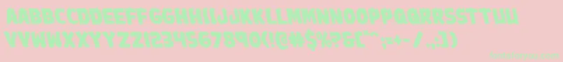 Johnnytorchleft Font – Green Fonts on Pink Background