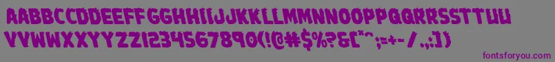 Johnnytorchleft Font – Purple Fonts on Gray Background