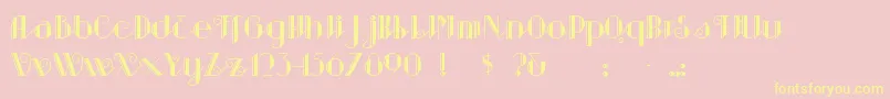 Sarsaparilla Font – Yellow Fonts on Pink Background