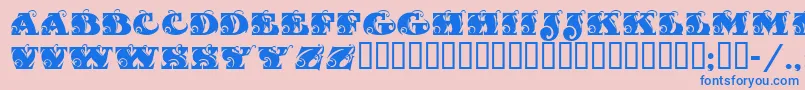 FantasticMfInitials Font – Blue Fonts on Pink Background