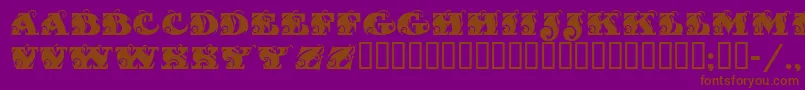 FantasticMfInitials Font – Brown Fonts on Purple Background