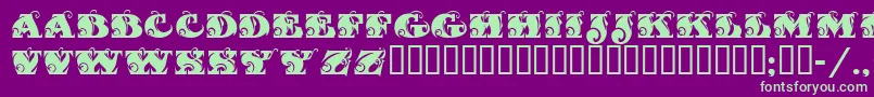 FantasticMfInitials Font – Green Fonts on Purple Background