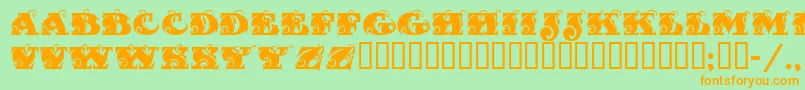 FantasticMfInitials Font – Orange Fonts on Green Background