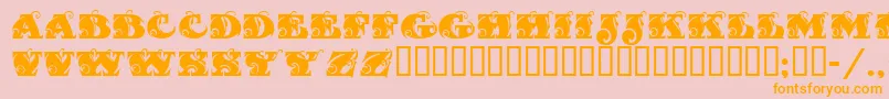 FantasticMfInitials Font – Orange Fonts on Pink Background