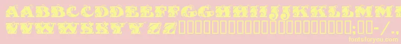 FantasticMfInitials Font – Yellow Fonts on Pink Background