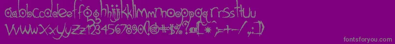 Gothic Hijinx Rough Font – Gray Fonts on Purple Background