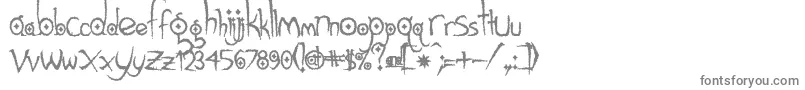 Gothic Hijinx Rough-fontti – harmaat kirjasimet valkoisella taustalla