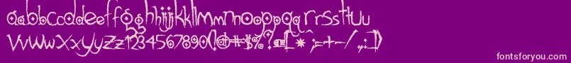 Gothic Hijinx Rough Font – Pink Fonts on Purple Background