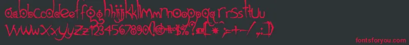 Gothic Hijinx Rough Font – Red Fonts on Black Background